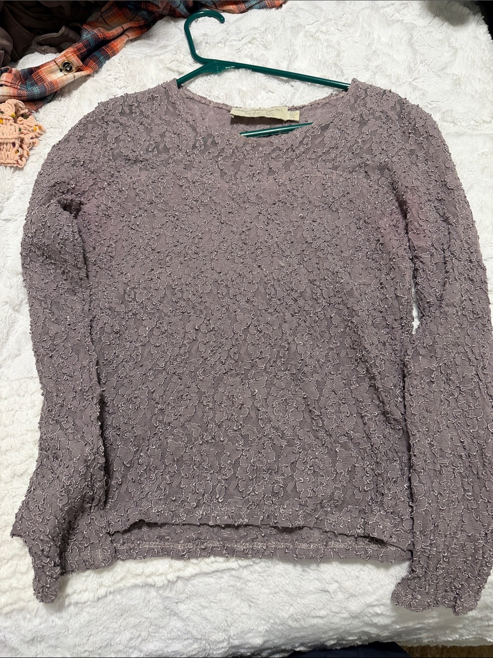 Taylor Textured Crew Neck Sweater - Mauve